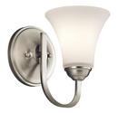 6 x 8-1/2 in. 100W 1-Light Medium E-26 Incandescent Wall Sconce in Brushed Nickel