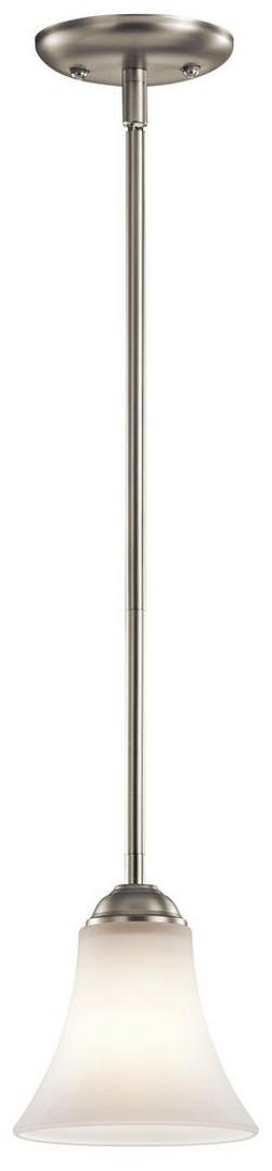 100W 1-Light Mini Pendant in Brushed Nickel