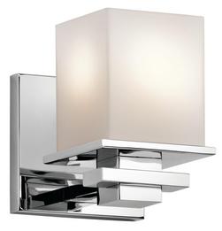 100W 1-Light Wall Sconce in Polished Chrome