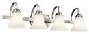 Kichler Lighting Brushed Nickel 100W 4-Light Medium E-26 Base Incandescent Bath Light 