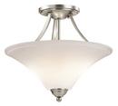 Kichler Lighting Brushed Nickel 75W 2-Light Medium E-26 Base Incandescent Semi-Flushmount Ceiling Fixture 