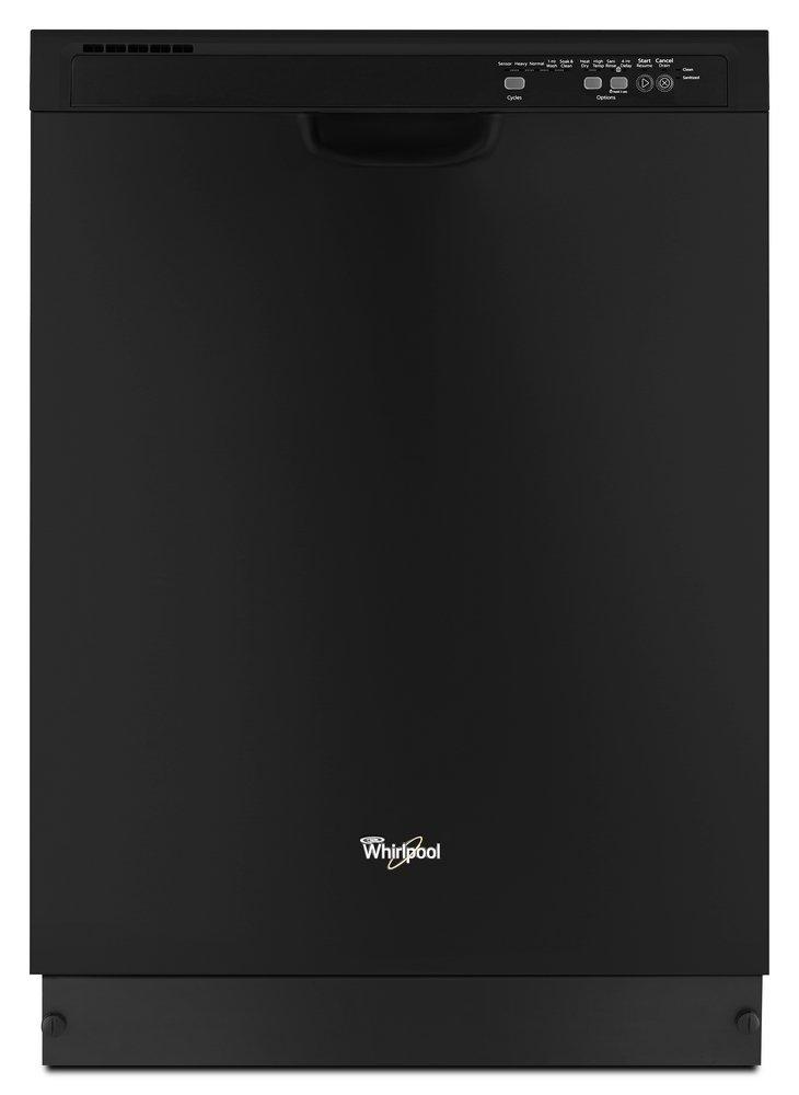 Whirlpool Black 23-7/8 in. 15 Place Settings Dishwasher 