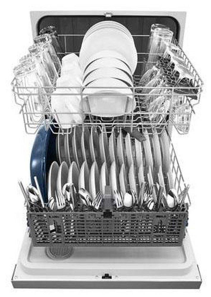 Whirlpool Black 23-7/8 in. 15 Place Settings Dishwasher 