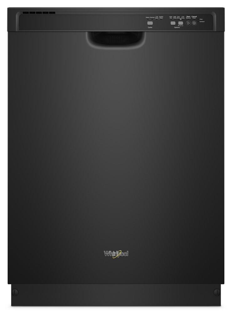 Whirlpool Black 23-7/8 in. 14 Place Settings Dishwasher 