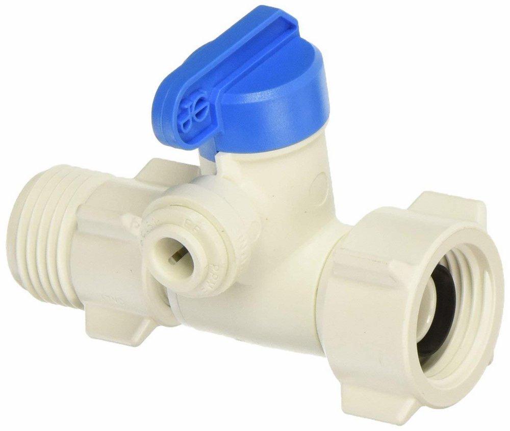 John Guest White FNPS x Compression x OD Tube Lever Handle Angle Supply Stop Valve in White 