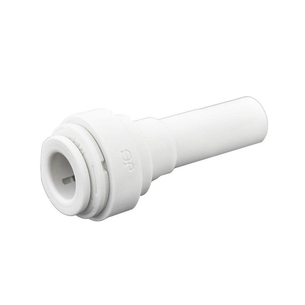 White OD Stem x OD Tube 150# Polypropylene Bulkhead Reducer 