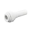 White OD Stem x OD Tube 150# Polypropylene Bulkhead Reducer 