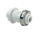 John Guest White OD Tube Straight Polypropylene Bulkhead Union with EPDM O-Ring Seal 