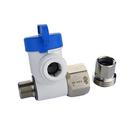 1/2 x 3/8 x 3/8 in. FNPS x Compression x OD Tube Lever Handle Angle Supply Stop Valve in White