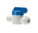John Guest White Plastic 150 psi OD Tube x MNPT Shut Off Valve 