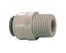 1/4 in. OD Tube x BSPT Acetal Copolymer MPT Bulkhead Connector in Grey