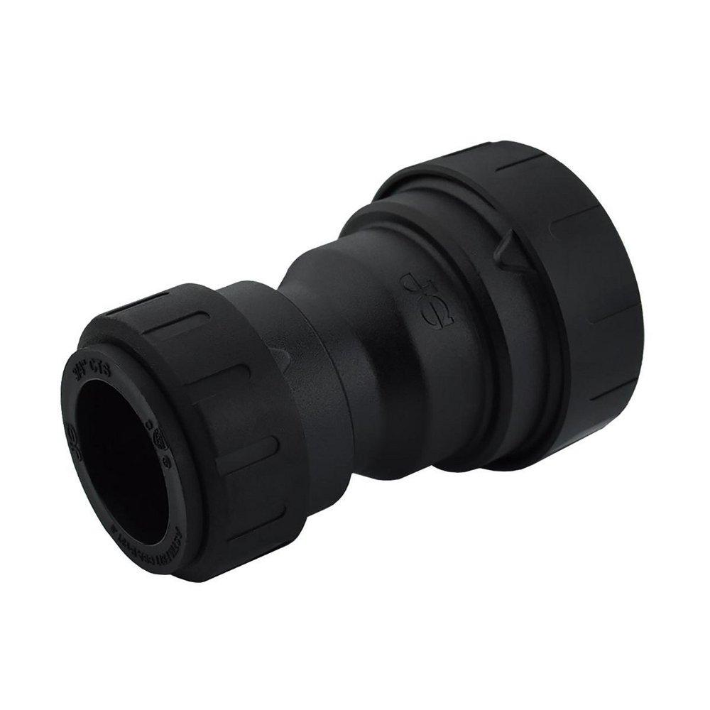 John Guest Black CTS Push Bulkhead Polysulfone Coupling in Black 