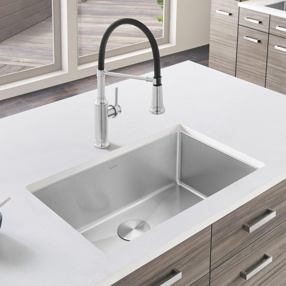 BLANCO Polished Satin 32 x 18 in. No Hole Stainless Steel Single Bowl Undermount Kitchen Sink 