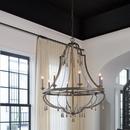 Fredrick Ramond Distressed Iron 60W 8-Light Chandelier 