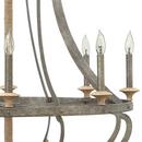 Fredrick Ramond Distressed Iron 60W 8-Light Chandelier 