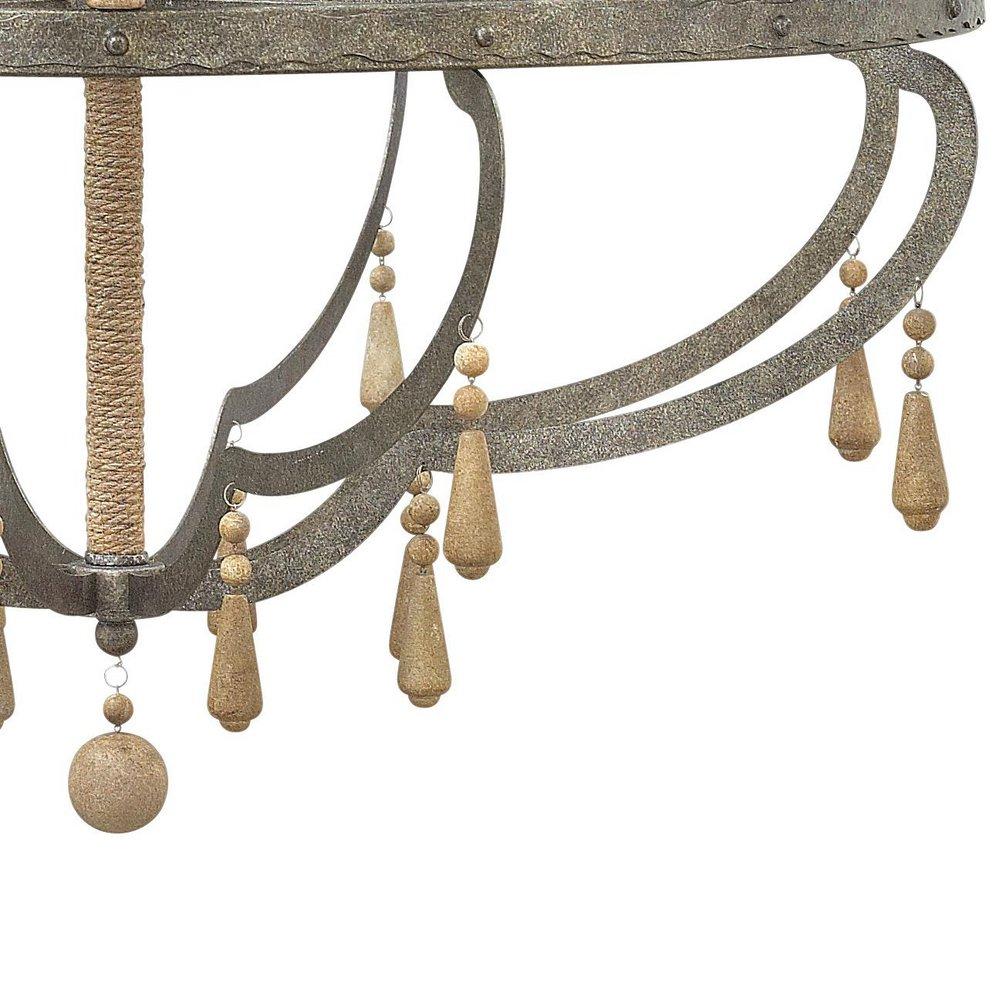 Fredrick Ramond Distressed Iron 60W 8-Light Chandelier 