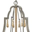 Fredrick Ramond Distressed Iron 60W 8-Light Chandelier 