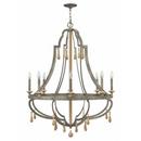 Fredrick Ramond Distressed Iron 60W 8-Light Chandelier 