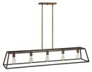 100W 5-Light Chandelier in Bronze