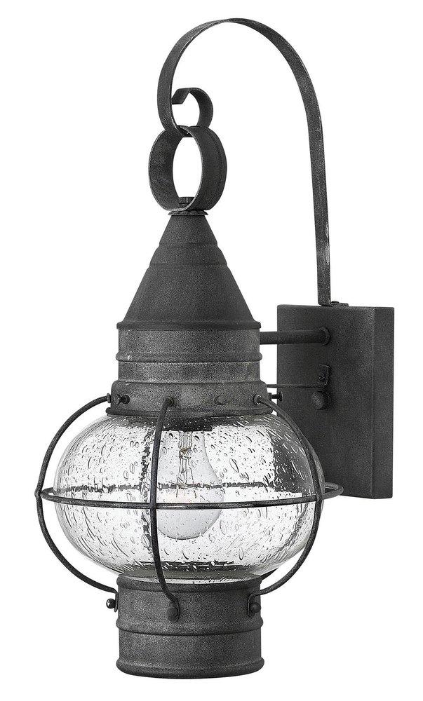 Hinkley Aged Zinc 75W 1-Light Medium E-26 Base Outdoor Small Wall Mount Sconce 