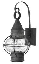 75W 1-Light Medium E-26 Base Outdoor Small Wall Mount Sconce in Aged Zinc