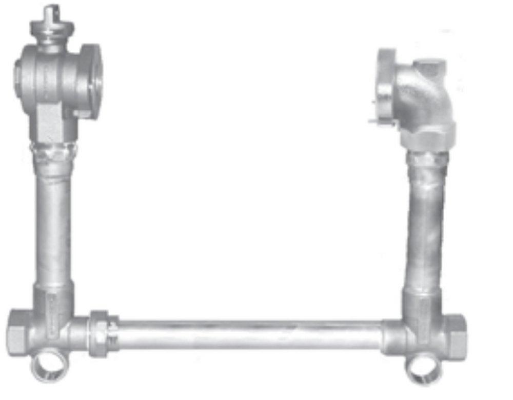 A.Y. McDonald 2 in. FIP Brass Straight Meter Setter 