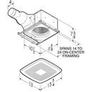 Broan White Bathroom Exhaust Fan in White 