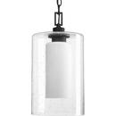 Progress Lighting Black 100W 1-Light Outdoor Pendant 
