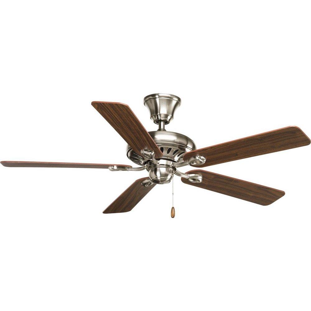 Progress Lighting Brushed Nickel 52 in. 5-Blade Ceiling Fan 
