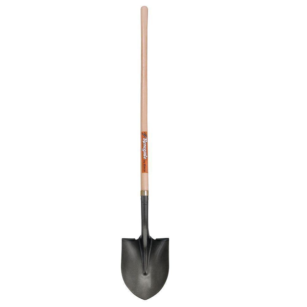 Midwest Rake&reg; Round Point Shovel with Wood Handle 