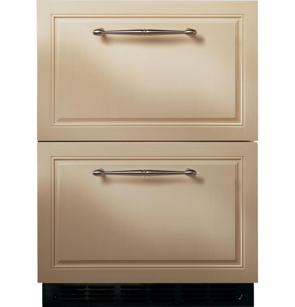 Monogram&reg; Panel Ready 23-3/4 in. 5 cu. ft. Double Drawer Refrigerator 