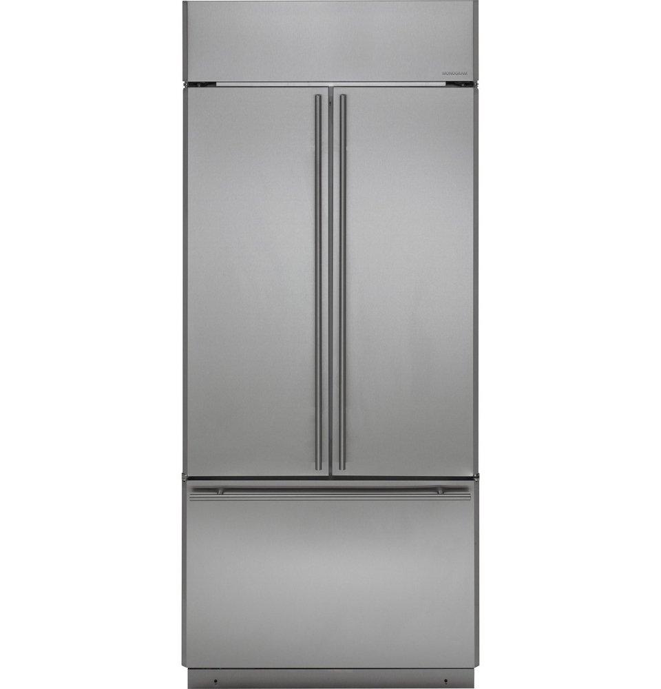 Monogram&reg; Stainless Steel 36 in. 14.52 cu. ft. French Door Refrigerator 