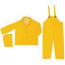 3XL Size PVC and Polyester Rainsuit in Yellow