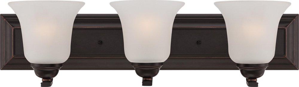 NUVO Sudbury Bronze 60W 3-Light Medium E-26 Incandescent Vanity Fixture 