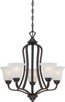 NUVO Sudbury Bronze 60W 5-Light Medium E-26 Incandescent Chandelier 