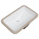 21 in. Undermount Rectangular Vitreous China Bathroom Sink in White