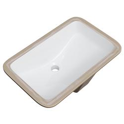21 in. Undermount Rectangular Vitreous China Bathroom Sink in White