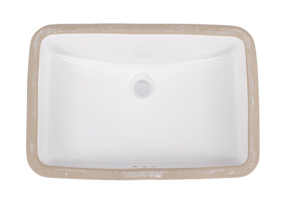 PROFLO® White 18 x 12 in. Undermount Bathroom Sink (Mounting Clips Included) 