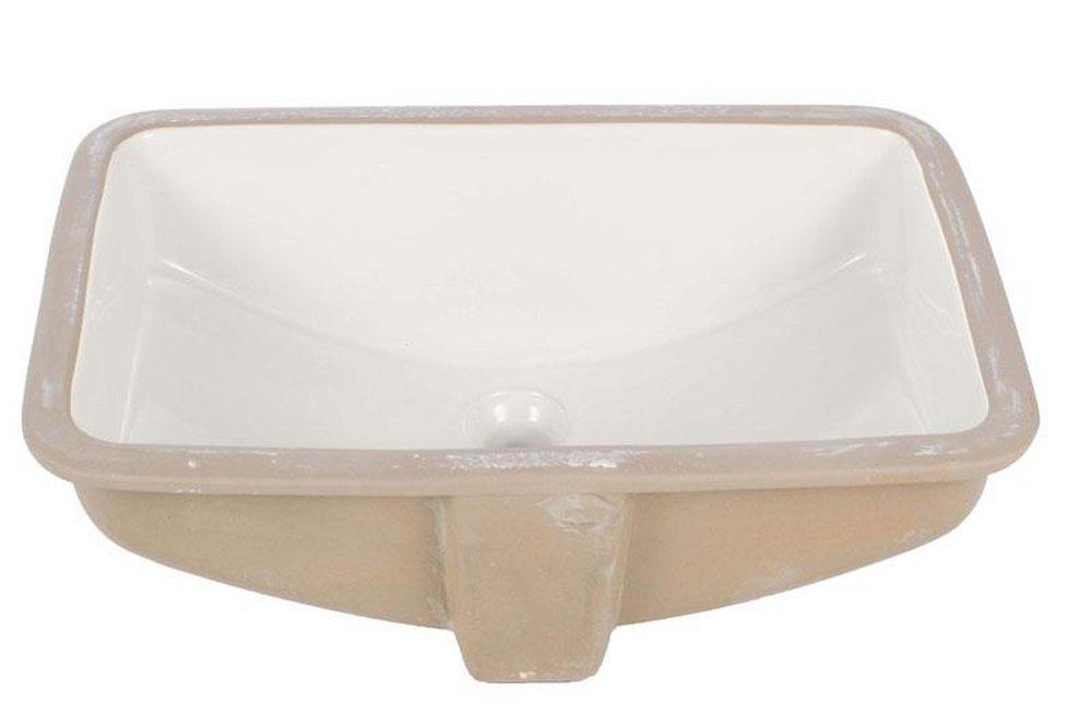 PROFLO&reg; White 18 x 12 in. Undermount Bathroom Sink (Mounting Clips Included) 
