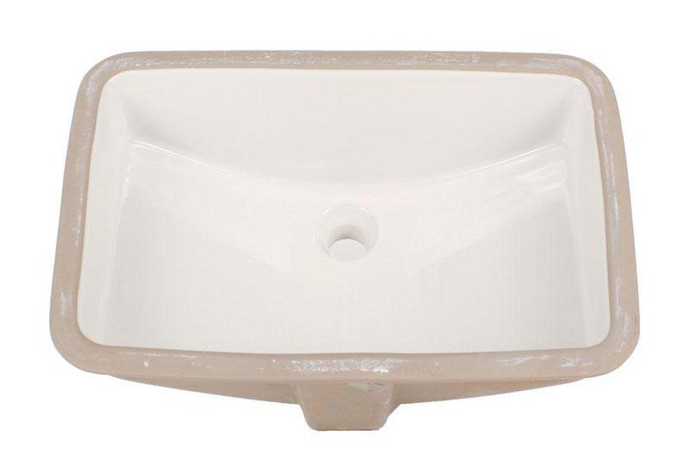 PROFLO&reg; White 18 x 12 in. Undermount Bathroom Sink (Mounting Clips Included) 