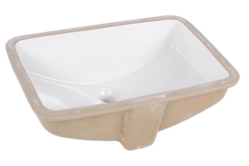 PROFLO&reg; White 18 x 12 in. Undermount Bathroom Sink (Mounting Clips Included) 
