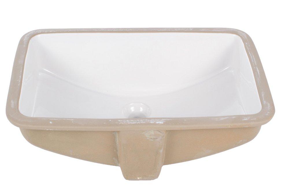 PROFLO&reg; White 18 x 12 in. Undermount Bathroom Sink (Mounting Clips Included) 