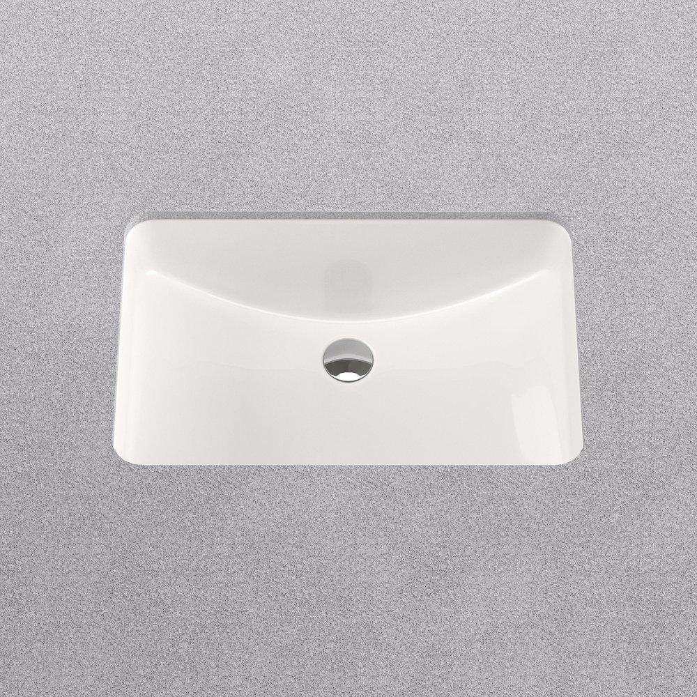 PROFLO® White 18 x 12 in. Undermount Bathroom Sink (Mounting Clips Included) 