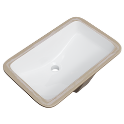 21 in. Undermount Rectangular Vitreous China Bathroom Sink in White