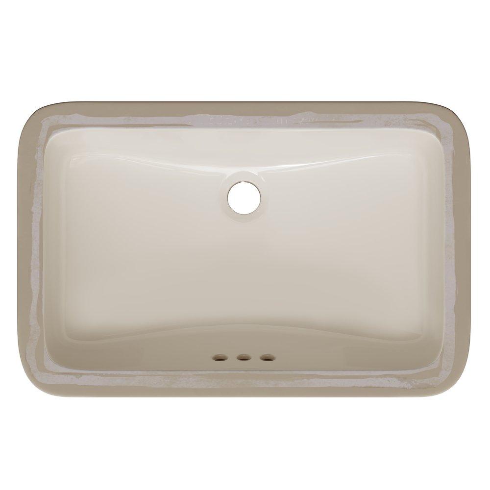 PROFLO&reg; Biscuit 18 x 12 in. Undermount Bathroom Sink (Mounting Clips Included) 