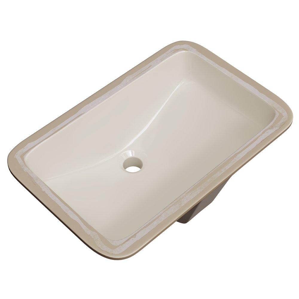 PROFLO&reg; Biscuit 18 x 12 in. Undermount Bathroom Sink (Mounting Clips Included) 