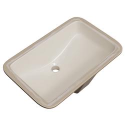 21 in. Undermount Rectangular Vitreous China Bathroom Sink in Biscuit