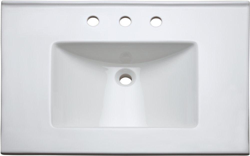 Mirabelle&reg; White 31 in x 22 in Single Bowl Fireclay Vanity Top 
