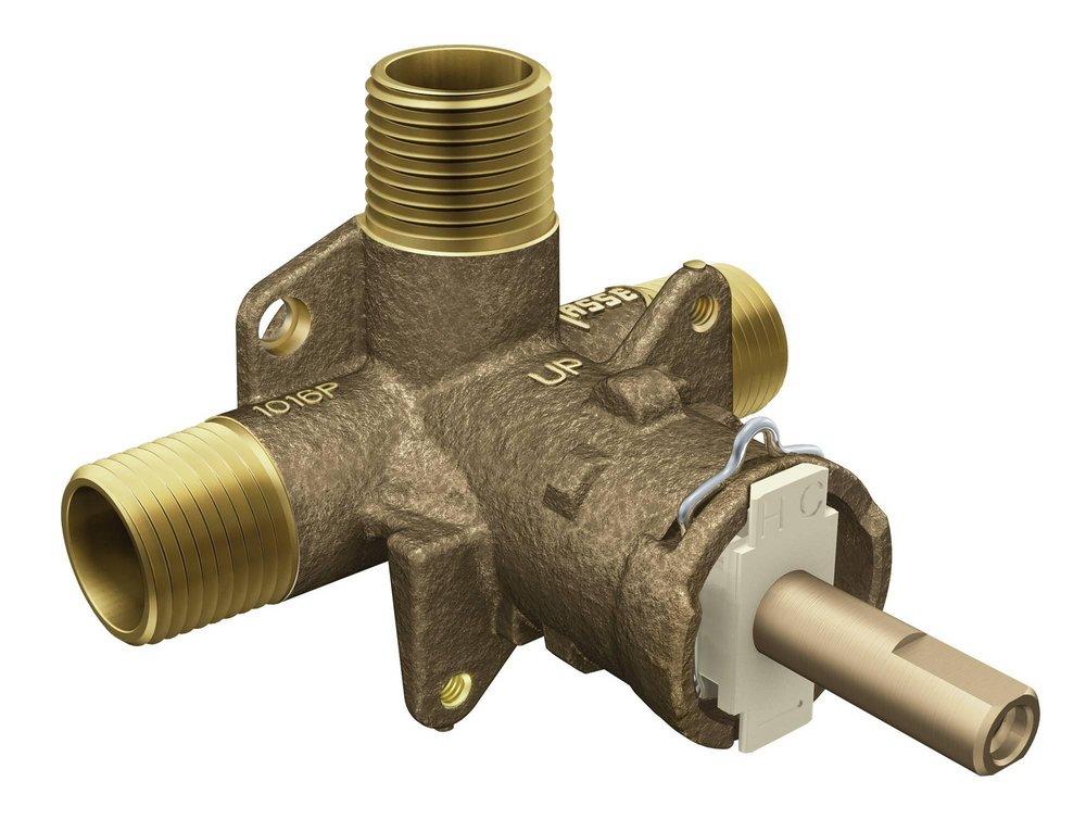 Moen 2521 Posi-Temp Pressure Balancing Valve With Built-In 2-Function Transfer Valve – CC/IPS Connections For Shower Systems