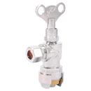 1/2 in x 3/8 in Loose Key Handle Angle Supply Stop Valve in Polished Chrome